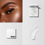 A quad showing Master Secret Glow® being used on a females face, in packaging and a swatch.
