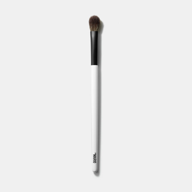Front view of Makeup By Mario's E3 all-over tapered eyeshadow brush 